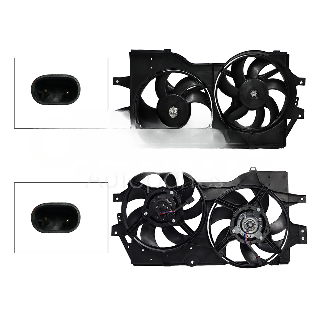 MOTOVENTILADOR COMPLETO C/AIRE C/TOLVA 2PINES S/RES 2CONECTORES (TOWN & COUNTRY 96-00) (2ASPAS)