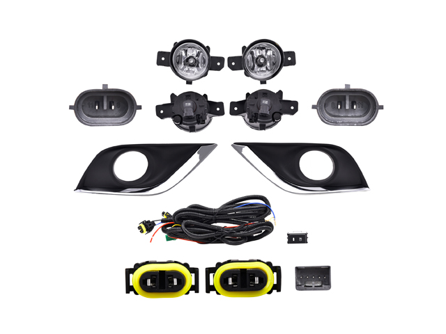 JUEGO FARO NIEBLA NS VERSA 15-20/V-DRIVE 21-25 C/REJILLA FILO CROMADO CN